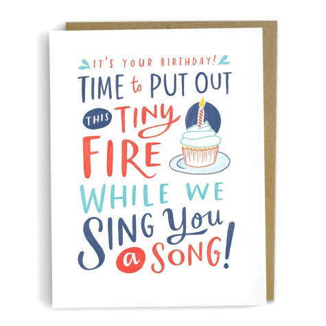 Tiny Fire Birthday Card