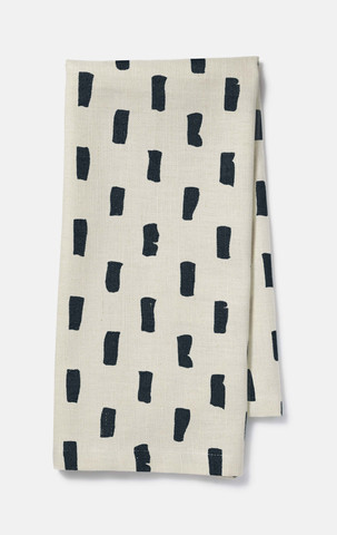 Navy Block Tea Towel