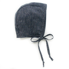 Navy Striped Bonnet