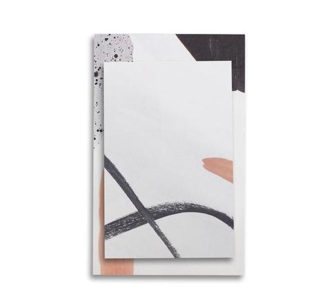 Desk Art Notepad Set (Pink and Gray)