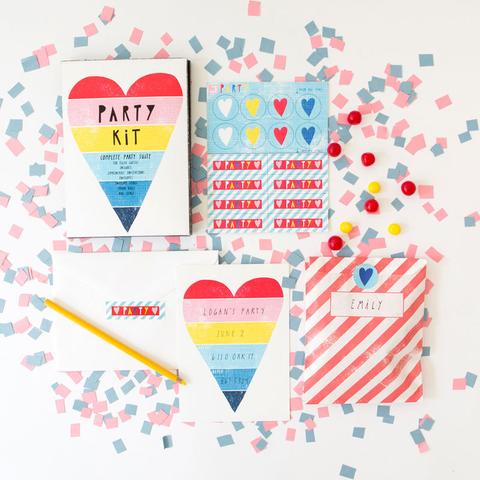 Rainbow Heart Party Kit