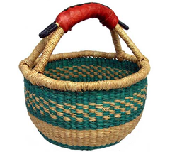 Mini Handwoven Market Tote in Color
