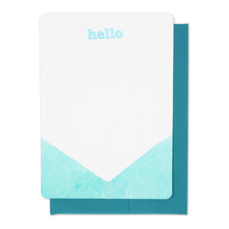 Dip Dyed Hello Card