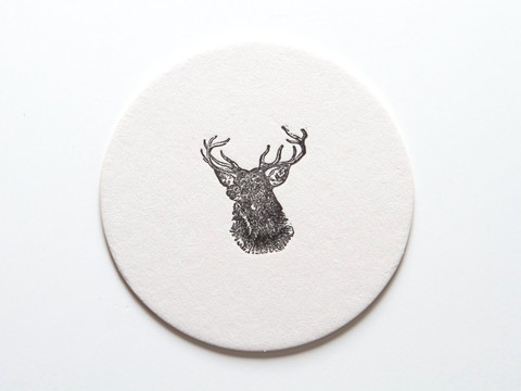 Letterpressed Stag Coasters