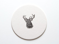 Letterpressed Stag Coasters