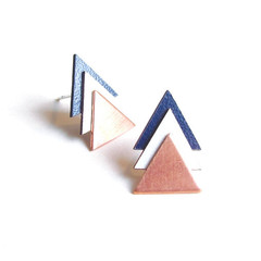 Triple Triangle Earrings