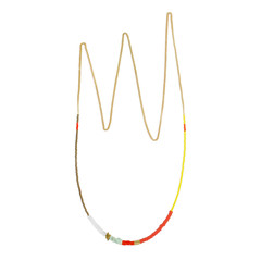 Yellow | Orange Beaded Necklace