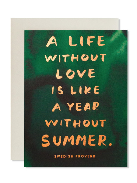 A Life Without Love Card/Art Print