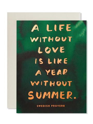 A Life Without Love Card/Art Print