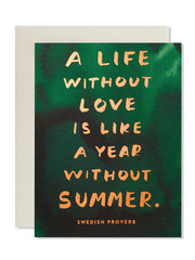 A Life Without Love Card/Art Print