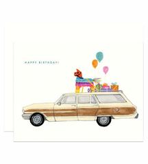 Station Wagon Birthday Card