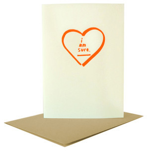 I Am Sure card
