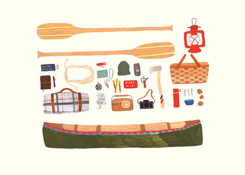 What to Pack When Canoeing Card