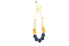 Handmade Bead and Brass Necklace