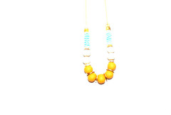 Handmade Bead and Brass Necklace