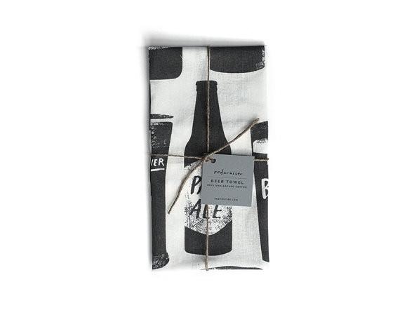 Beer Bottle Tea Towel