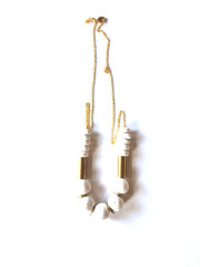 Handmade Bead and Brass Necklace