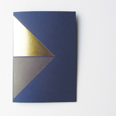 Gold Foil and Navy Pocket Notebook