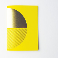 Gold Foil and Yellow Pocket Notebook